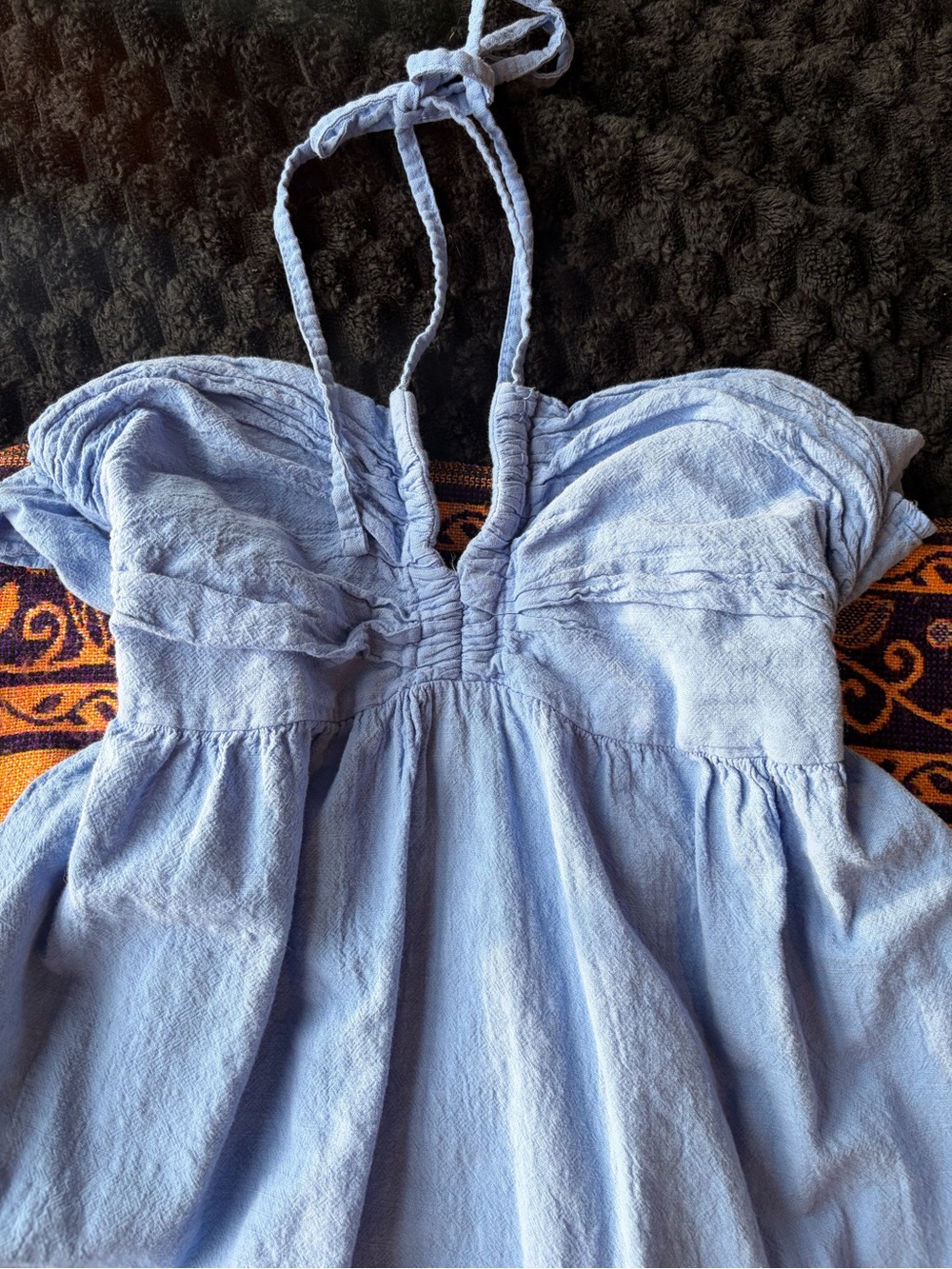 Light Blue Halter Maxi Dress